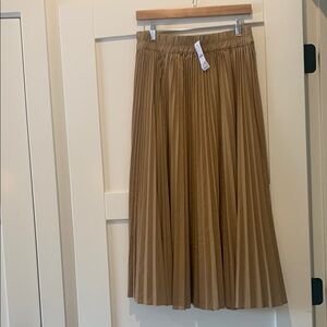 J Crew Tan Pleated Skirt